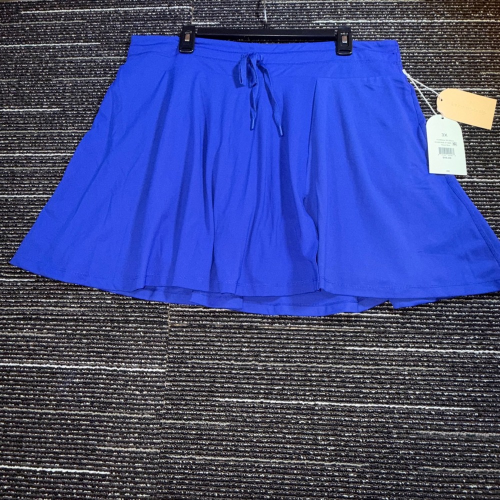 Blogilates Trailblaze Slit Skort Women 3X Royal Blue NEW Activewear